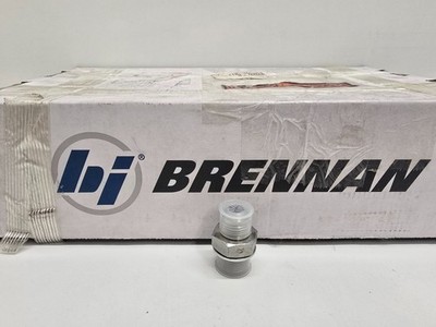 NOS! BRENNAN 1/2'' TUBE OD 3/4 THREAD SS STRAIGHT TUBE FITTING 7002-08-08-BS