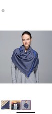Lululemon Vinyasa Scarf Parallel Stripe Pigment Blue Gray Grey Rulu Wrap