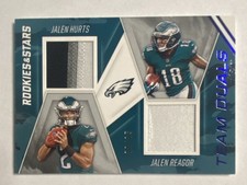 Panini Rookies & Stars Team Duals Jalen Hurts Eagles Relics 02/25 Jersey Match!