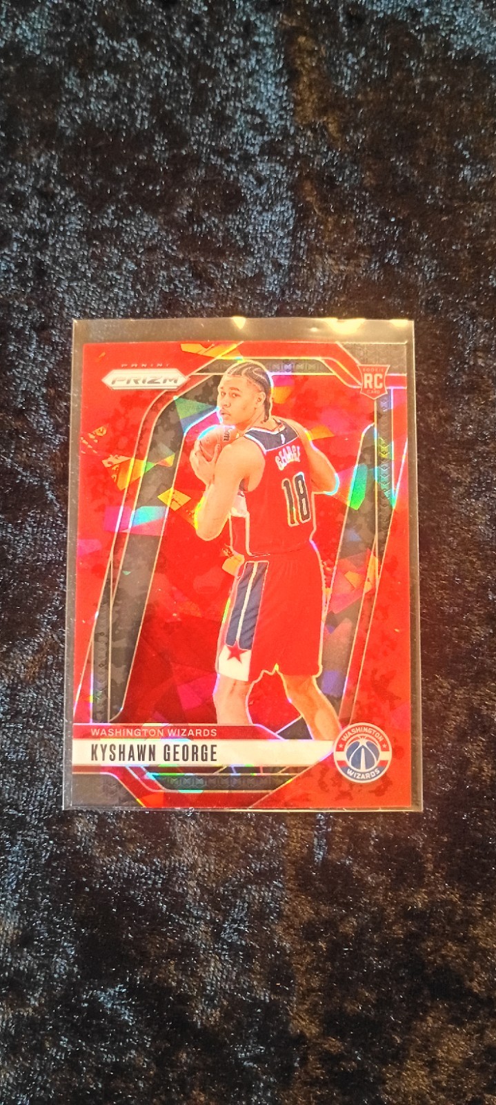 2024-25 Panini Prizm - Kyshawn George #257 Red Ice Prizm (RC)