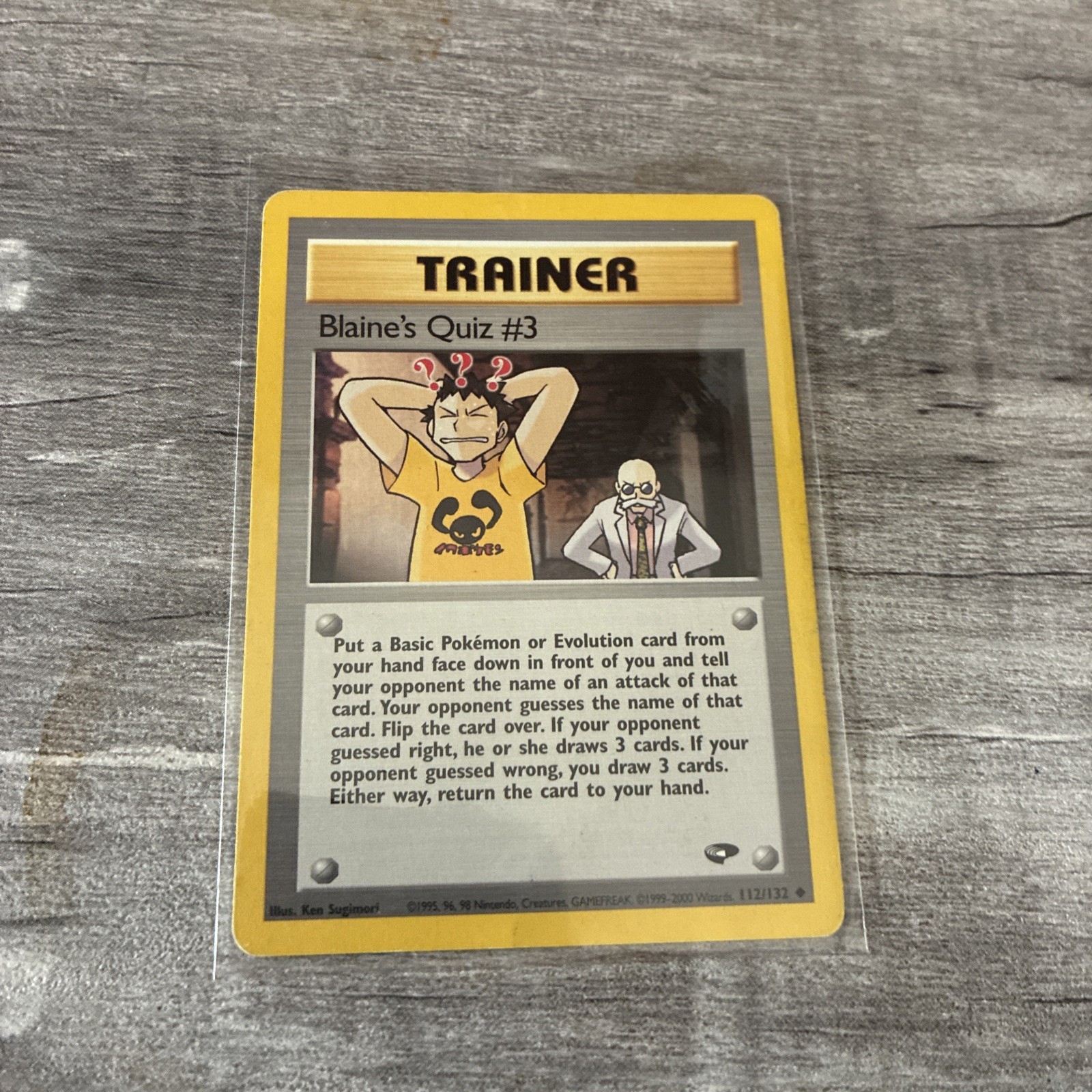 Pokémon Blaine's Quiz #3 Gym Challenge Uncommon Trainer Wizards 112/132 2000