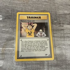 Pokémon Blaine's Quiz #3 Gym Challenge Uncommon Trainer Wizards 112/132 2000 on eBay