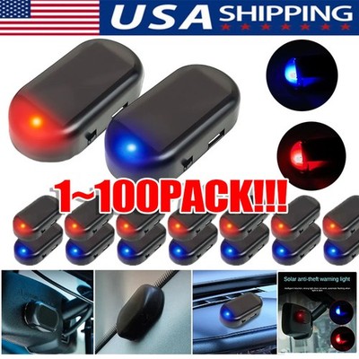 Car Alarm Warning Solar Flash LED Light Fake Security System Anti-theft Signa