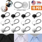 15pcs Collar Extenders for Mens Shirts, Elastic Button Extender for Dress Shirts