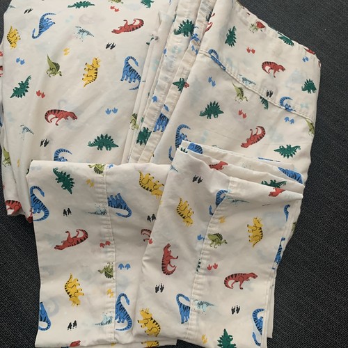 Big One Sheet Set DINOSAURS TRex Raptors Cotton Blend Full Cream