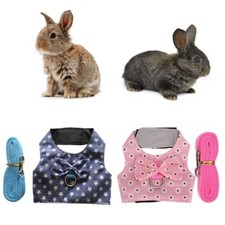 Small Rabbit Vest Harness Leash Lead Animal Pet Mesh Hamster Bunny Traction Rope