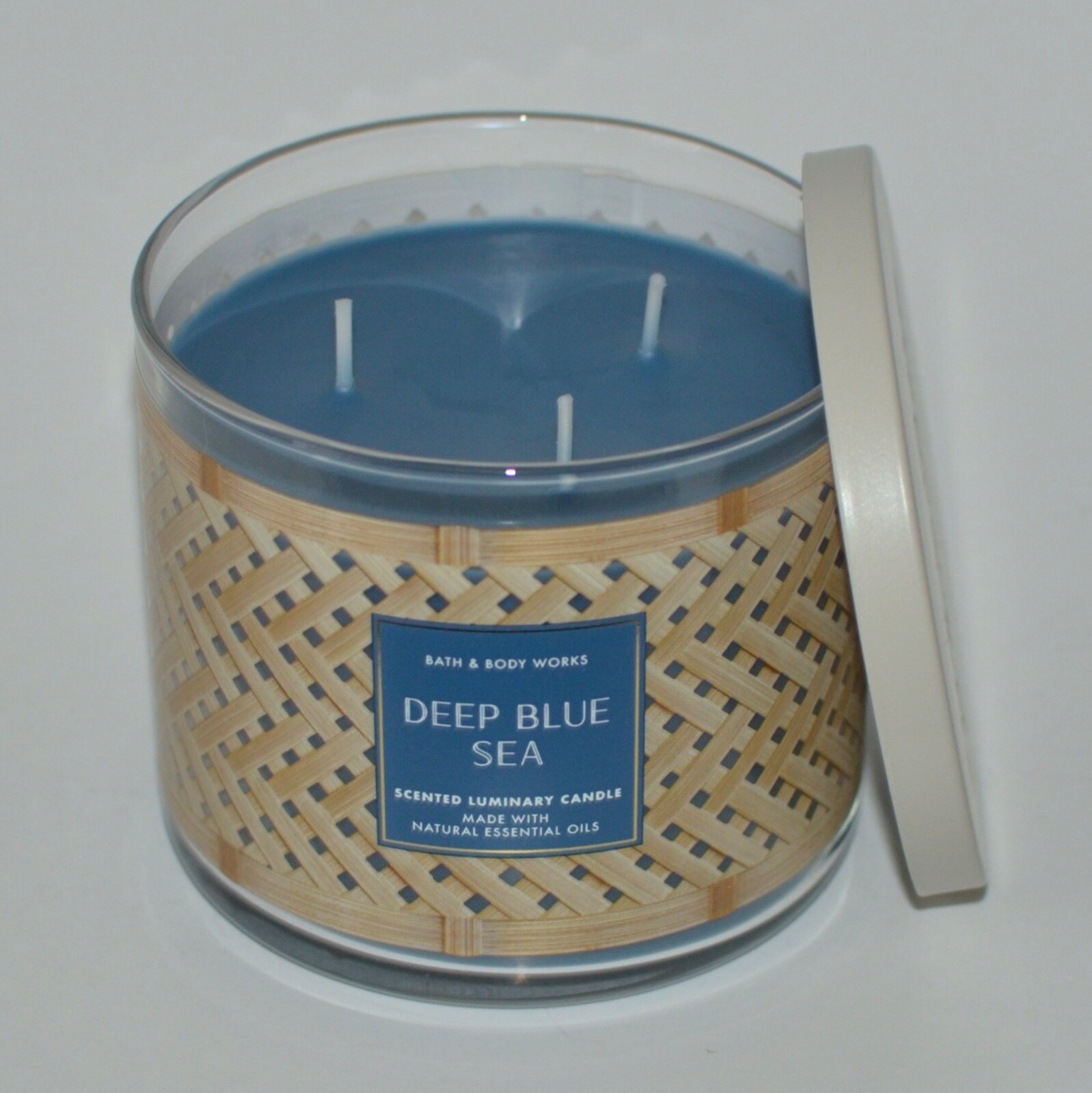 BATH & BODY WORKS DEEP BLUE SEA SCENTED CANDLE LARGE 3 WICK 14.5OZ