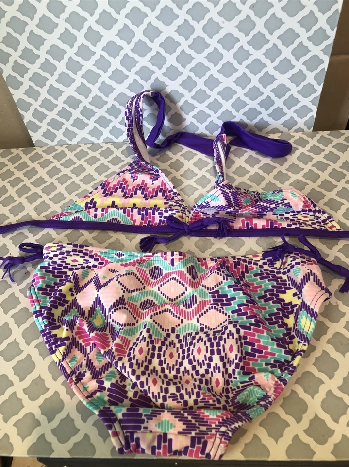 J KHAKI GIRLS TWO PIECE FULLY LINED SWIMSUIT -10 - Image 3 of 4