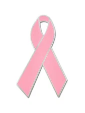 PinMart's Breast Cancer Pink Awareness Ribbon 1" Enamel Lapel Pin