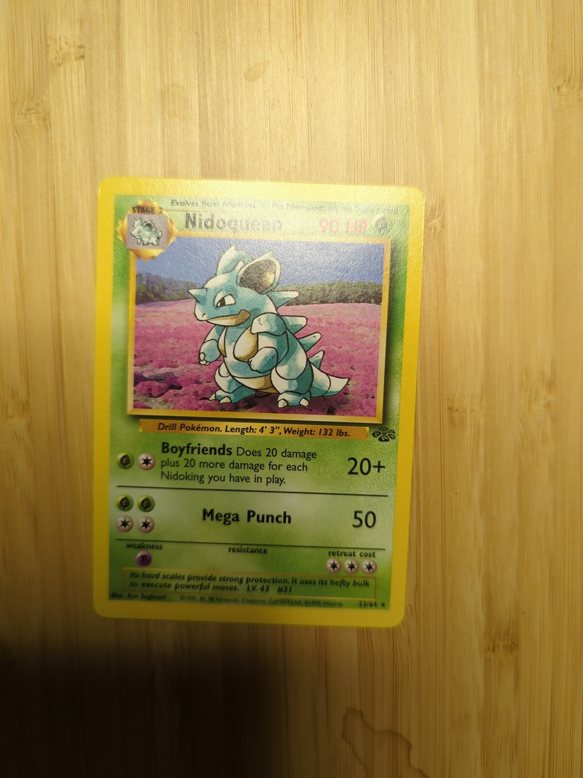Vintage Nidoqueen - Jungle Set - 23/64 - Non Holo Rare - Pokemon Card - NM