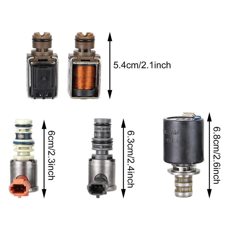 5x 4L60E Transmission Solenoid Kit For GM Cadillac Escalade GMC Yukon 1993-2002 Foto 2 de 4