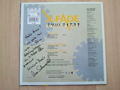 X-Fade Emulgator Techno Maxi Single Vinyl PERSÖNLICHE WIDMUNG Schmarowski, 167