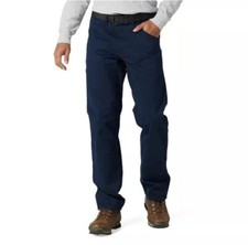 Wrangler Workwear Work Pants Relaxed Fit Tool Pockets Navy Blue 44W x 30L