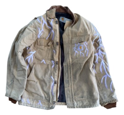 Vintage Tan Carharrt Blanket Lined Jacket Size XL Men s