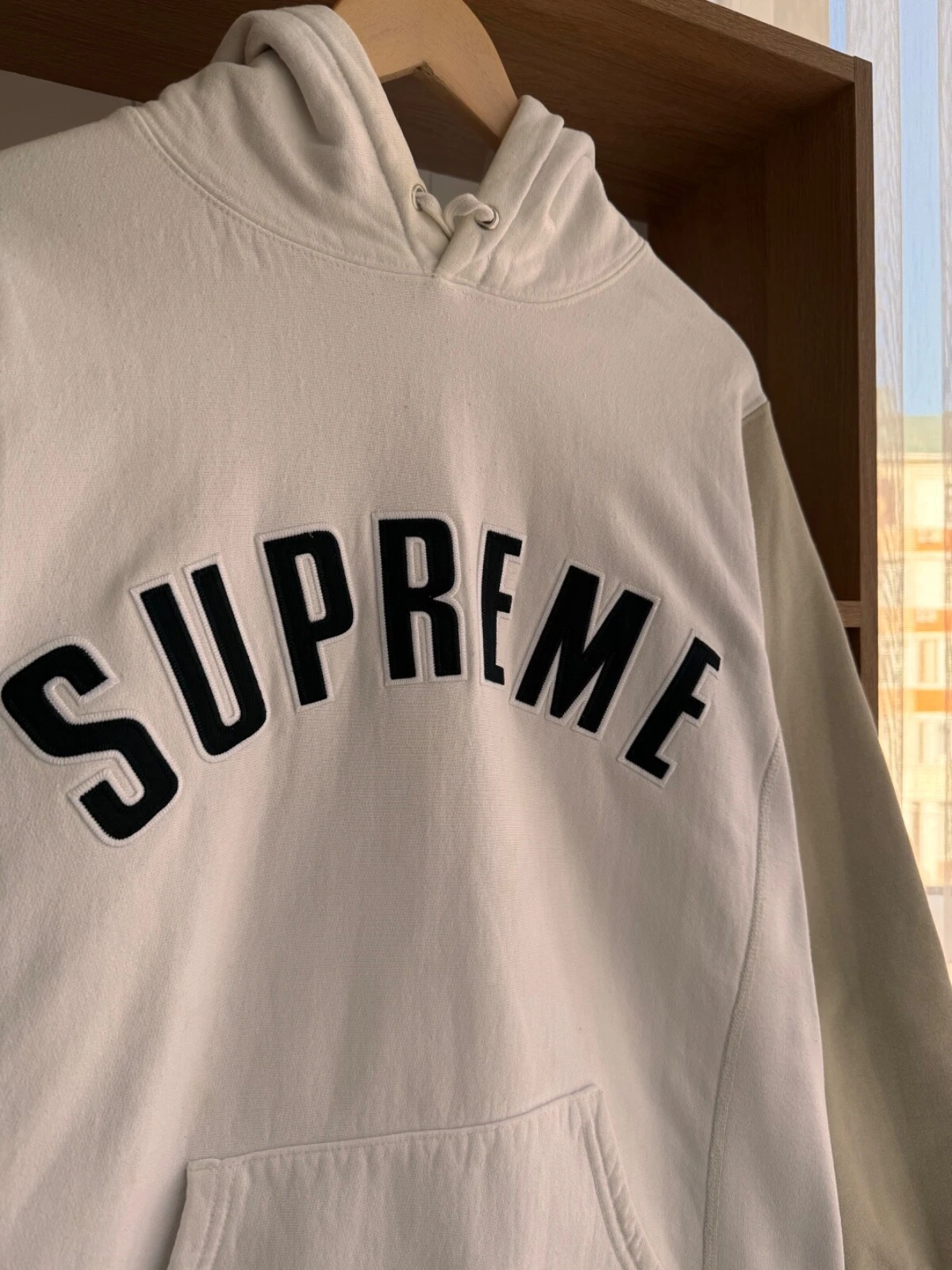 Felpa con cappuccio pesante vintage Supreme Arc logo skateboard