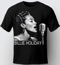 BILLIE HOLIDAY T-SHIRT. COLOR BLACK. JAZZ TEE, Black History Month T-Shirt. FBA