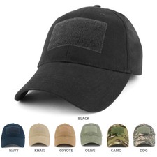 Military Tactical Hook Front Patch Blank Cotton Adjustable Baseball Cap