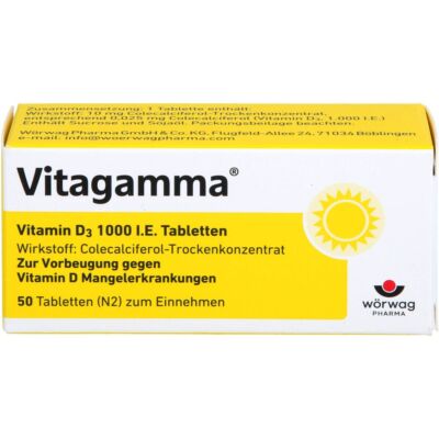VITAGAMMA Vitamin D3 1.000 I.E. Tabletten 50 St PZN01486039