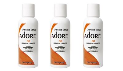 BL Adore Semi-Permanent Haircolor #038 Sunrise Orange 4oz X 3 Counts