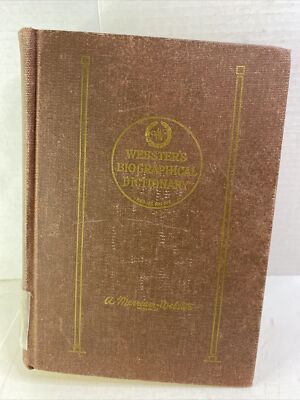 Webster's Biographical Dictionary (Hardcover, 1953)