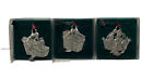 Longaberger Pewter Ornaments 91 92 93 Commemorative Christmas Collection