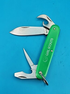 Imperial Prov RI USA GIRL SCOUTS Green Handle Knife Multi Tool
