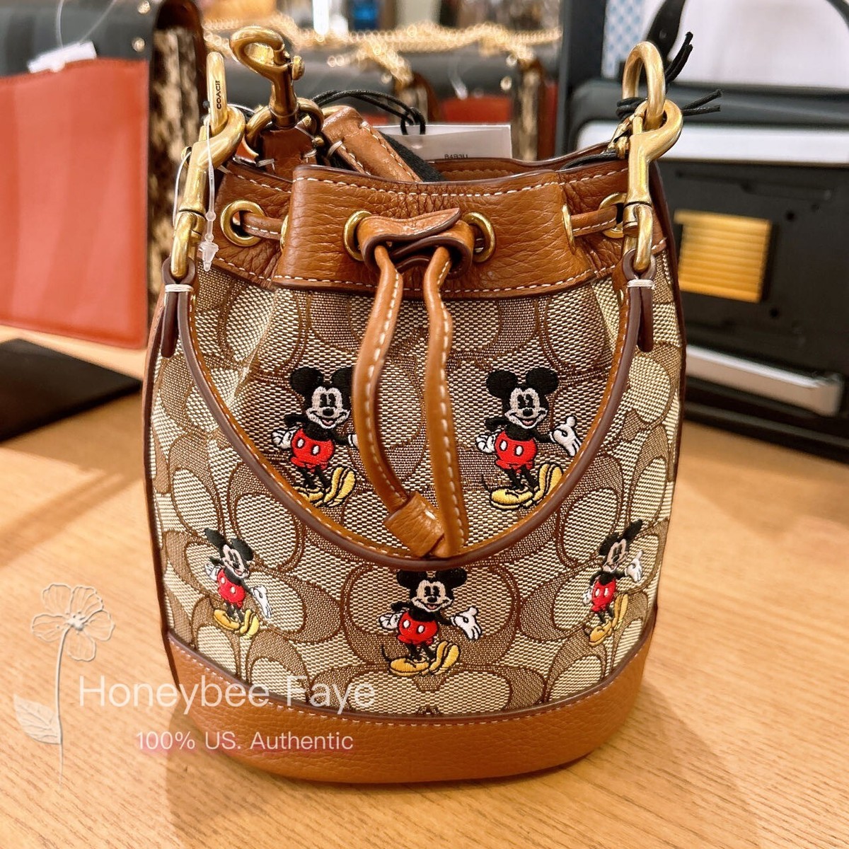 NWT Disney X Coach Mini Dempsey Bucket Bag In Signature NWT Disney X Coach Mini Dempsey Bucket Bag In Signature