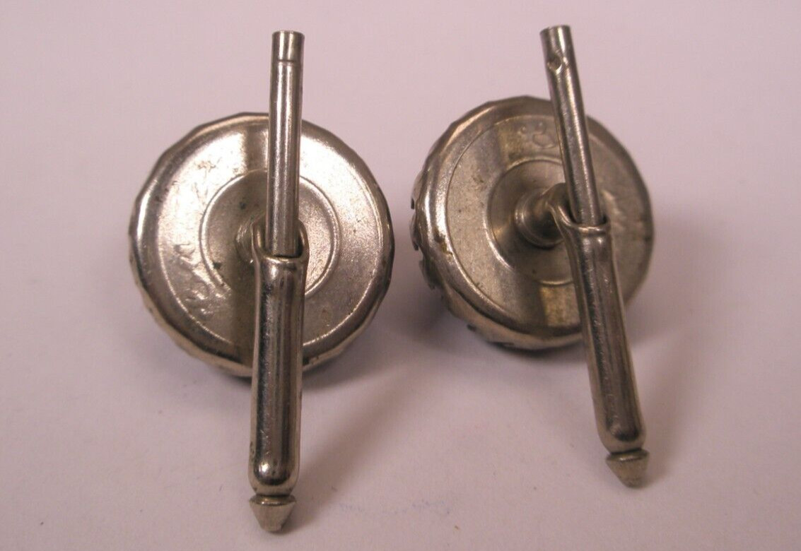 SINGLES(2) 9/16" Blue Domes Vintage Formal Shirt Stud j89 (2 good & 2 broken) View 5