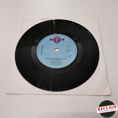 heatwave mind blowing decisions 7'' vinyl record very good condition