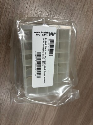 Sterile 24 well Deep well square well round bottom microplate, Case of 20