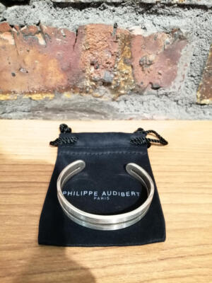 PHILIPPE AUDIBERT PARIS Metal Silver Tone Metal Cuff