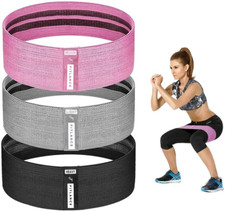 Resistance Bands for Legs and Butt Fabric Workout Loop Bands Set of 3 Hip Circle