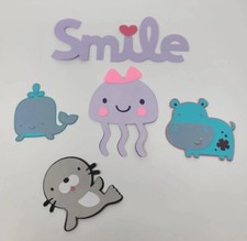 5 Animals Die Cuts Premade Paper Embellishments Card Making Scrapbook