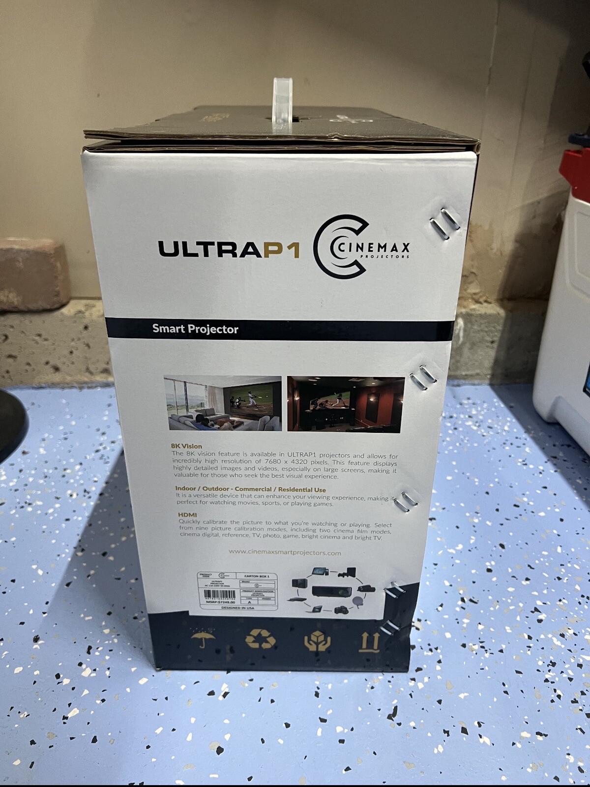 Cinemax UltraP1 8k Smart Projector+TW72B Digital, SelfLock Screen eBay