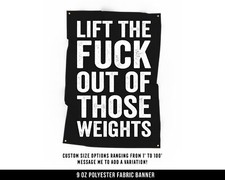 Motivational Fitness Cloth Banner - Gym Decor - Large Wall Art