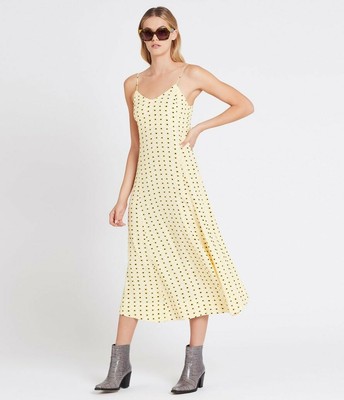 yellow ganni dress