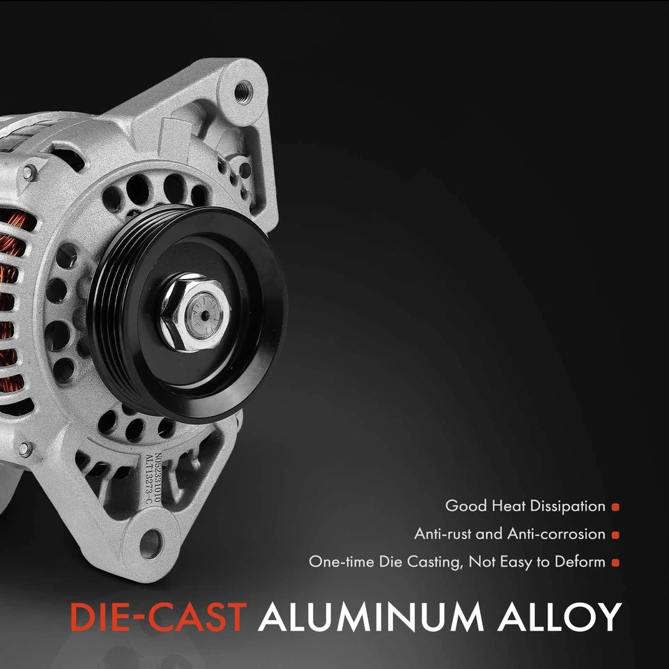 Alternador para Nissan 240SX 1989-1994 80Amp 12V CW polea de 4 ranuras 2310053F00R Foto 4 de 4