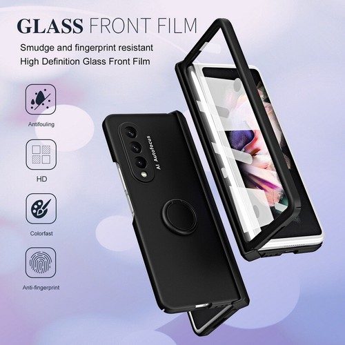 360 Case For Samsung Galaxy Z Fold5 Fold4 3 Magnetic Stand Tempered Glass Cover - Picture 16 of 24