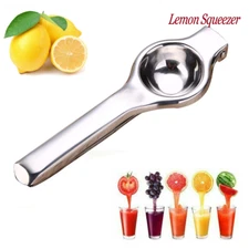 Stainless Steel Lemon Orange Lime Juicer Squeezer Kitchen & Bar Hand Press Tool 