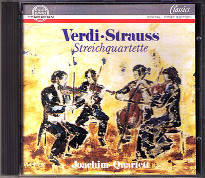 Richard STRAUSS & VERDI String Quartet JOACHIM-QUARTETT CD Streichquartett