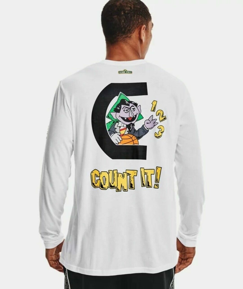 Curry Brand × Sesame Street Long T-shirt Under Armour Steph Curry X Sesame Street Count Men Long