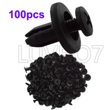 100Pcs 6mm Hole Car Plastic Rivets Fastener Fender Bumper Clips Retainer Rivets