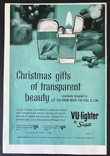1961 VU-Lighter by Scripto Christmas Gifts of Transparent Beauty Vtg Print Ad