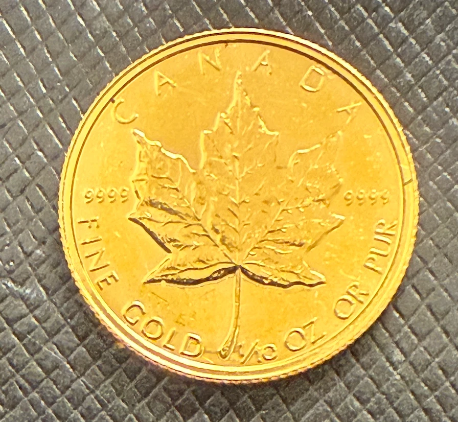 Canada 1985 Gold 1/10 oz $5 UNC Maple Leaf - Image 3 of 4