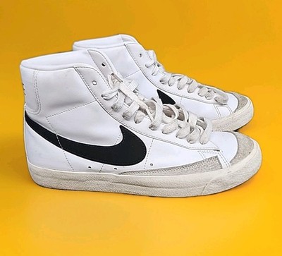 Nike Blazer Mid 77 Vintage White Black Women s 8 Leather Sneakers CZ1055-100