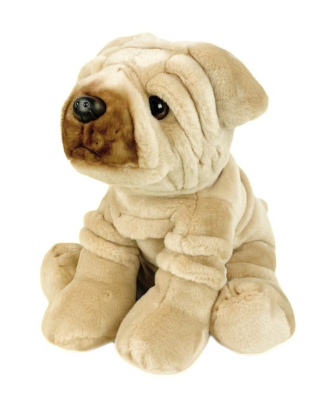 Kuscheltier Hund Shar Pei Beige Sitzend 30 Cm PlüSchhund-image