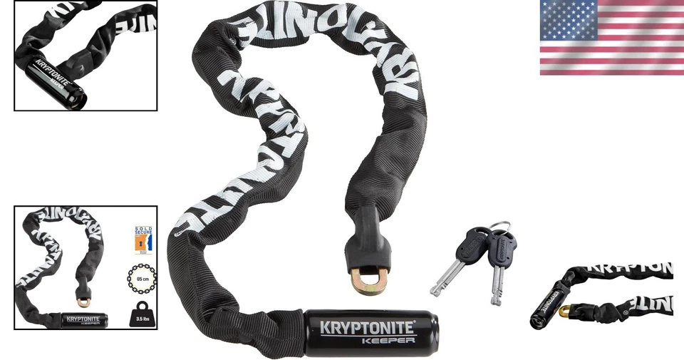 Keeper 785 Bike Chain Lock, 2.8ft Heavy Duty Anti-Theft - Image 2 of 4