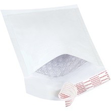 4 x 8" White (25 Pack) #000 Self-Seal Bubble Mailers-Case of 25