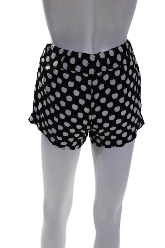 Kate Spade New York Womens Silk Blend Drawstring Waist Shorts Black Size XS - Image 3 of 4