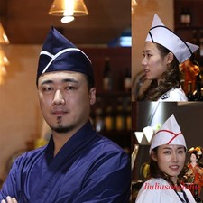 Unisex Sushi Chef Hat Boat Cap Japanese Working Cap Cuisine Restaurant Waiter